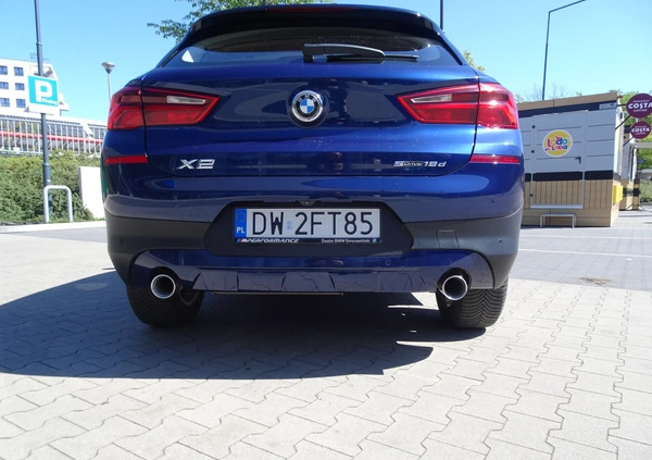 BMW X2 cena 93550 przebieg: 52000, rok produkcji 2018 z Wrocław małe 742